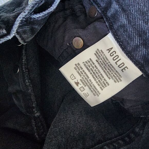 AGOLDE Women's Black Denim Shorts - Picture 7 of 8